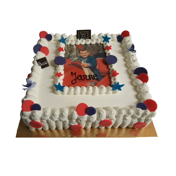 Communie ijstaart met foto